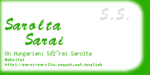 sarolta sarai business card